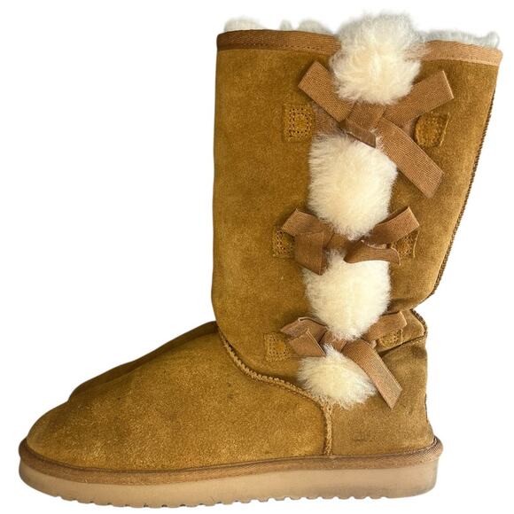 UGG Shoes - Women Koolaburra by UGG Victoria Tall 1015875 Suede Lined Snow Boot Size 9 Brown